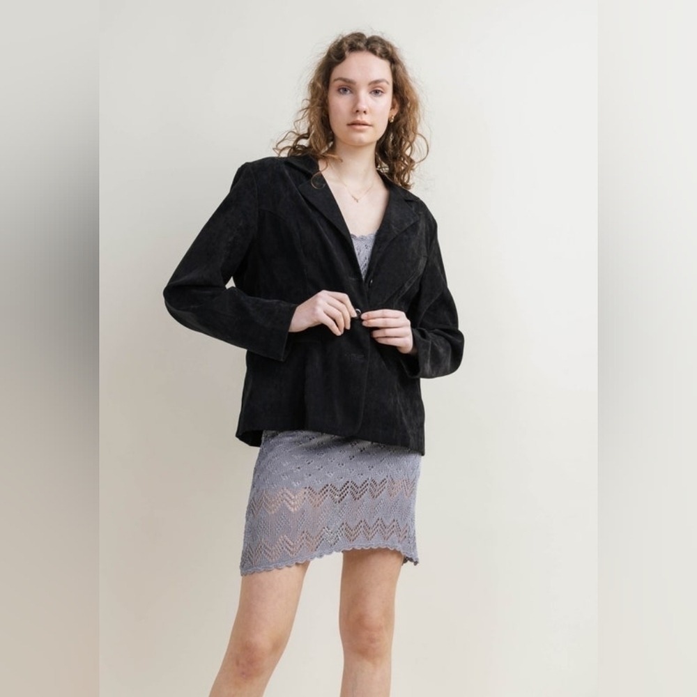 Y2k Vintage Groggy Velvet Blazer M